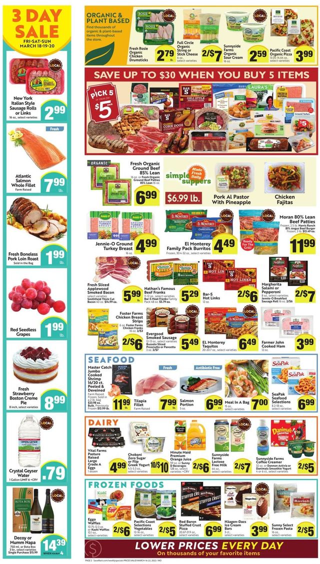 Save Mart Ad from 03/16/2022