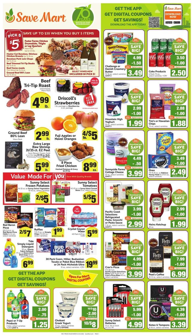Save Mart Ad from 03/23/2022