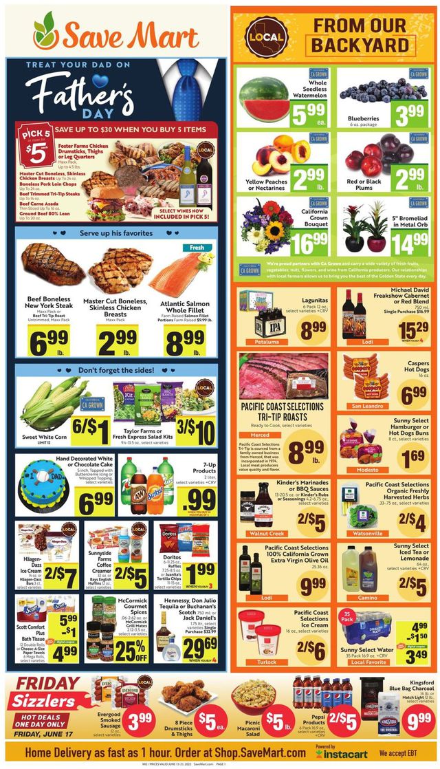 Save Mart Ad from 06/15/2022
