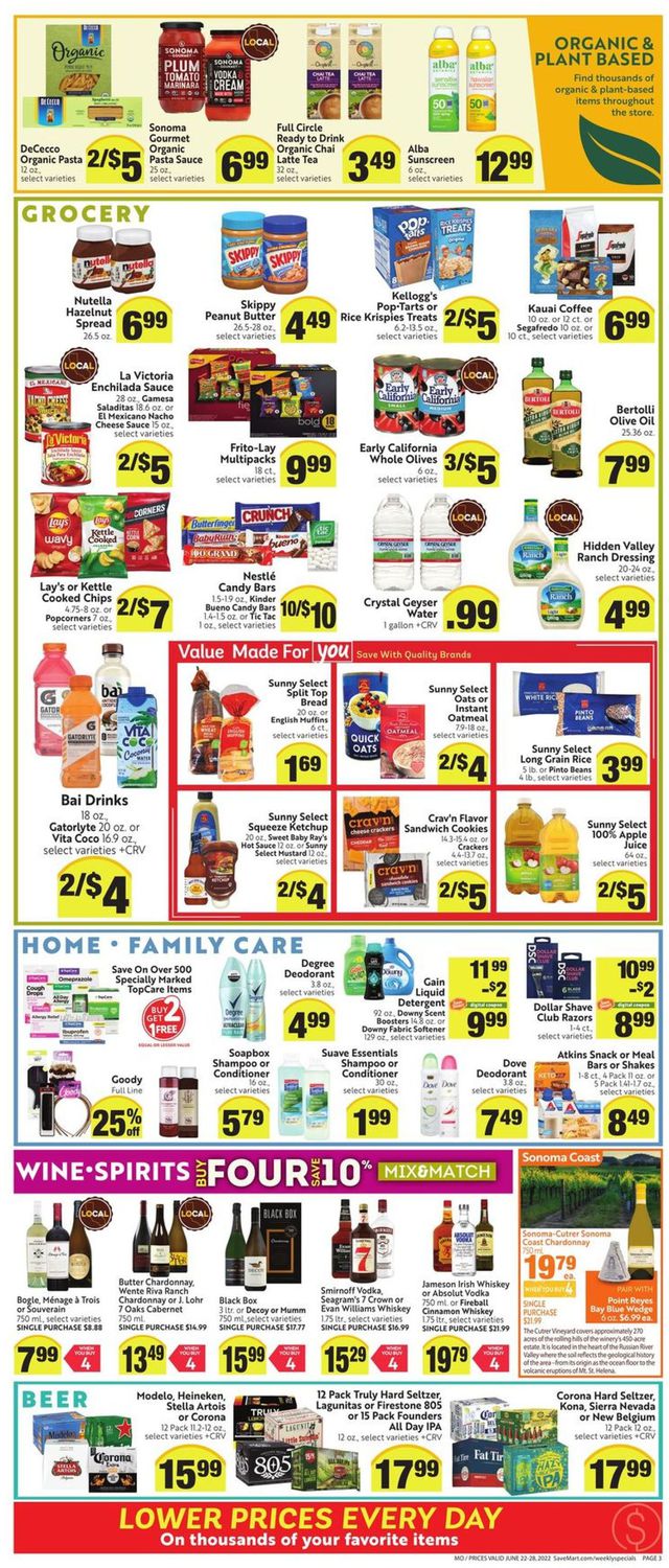 Save Mart Ad from 06/22/2022