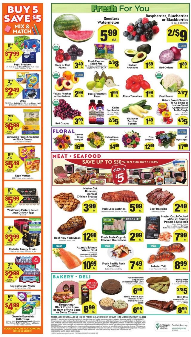 Save Mart Ad from 08/10/2022