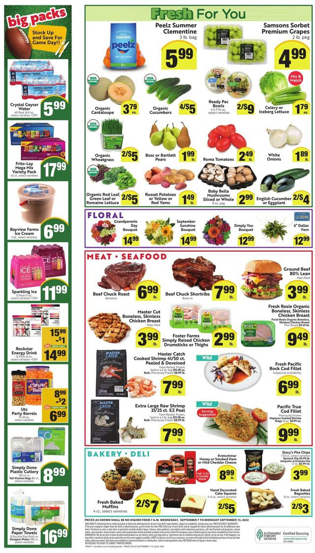 Save Mart Ad from 09/07/2022