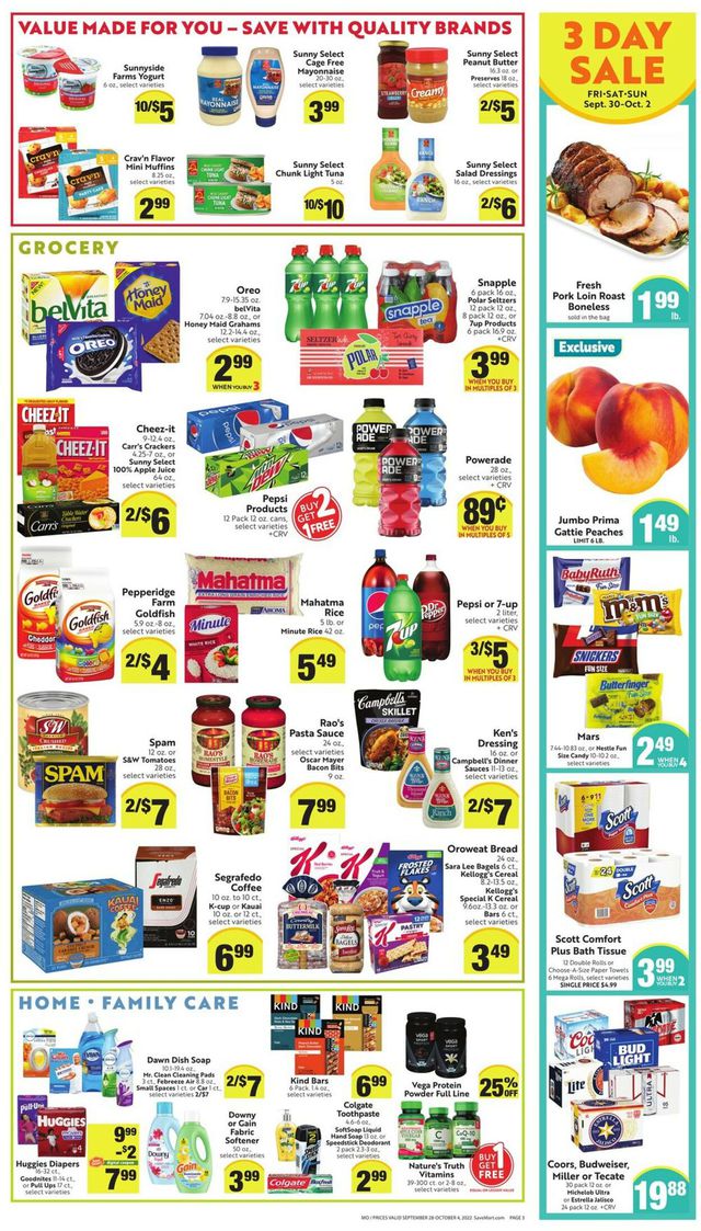 Save Mart Ad from 09/28/2022