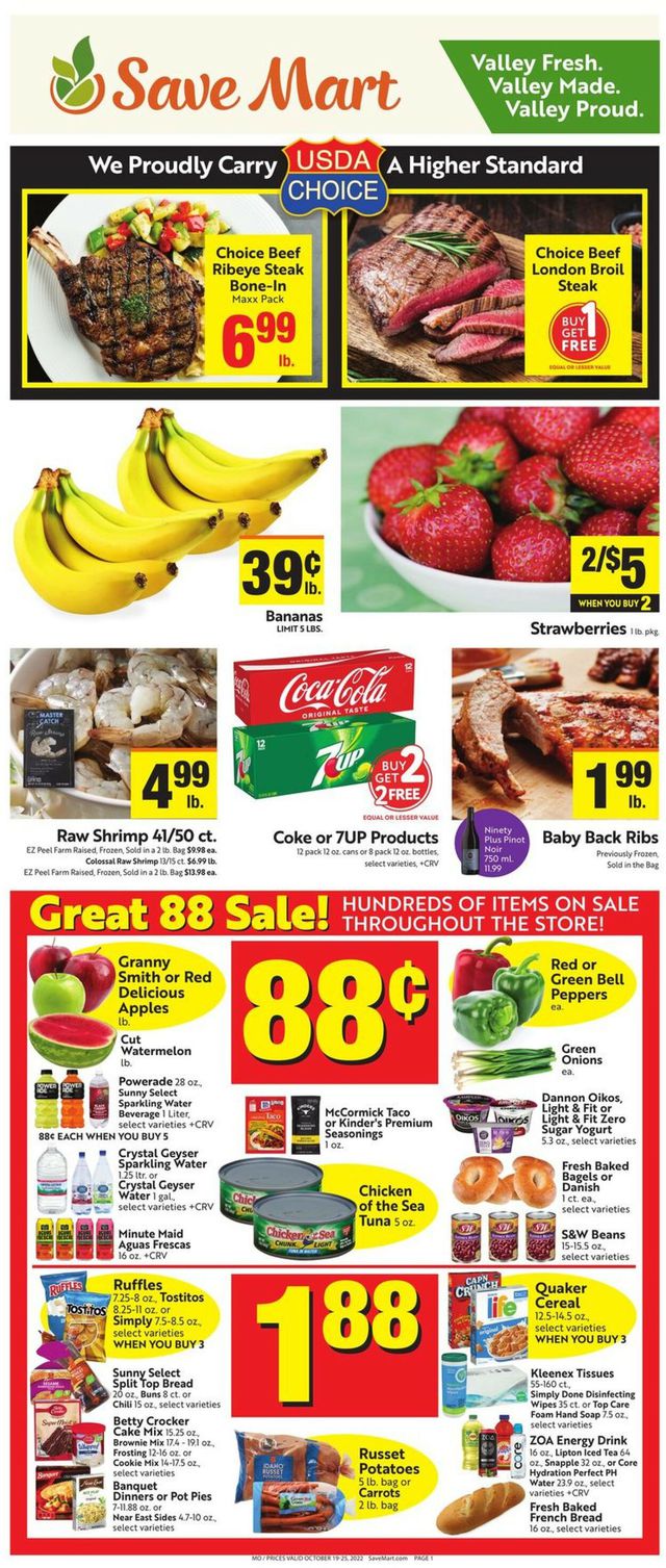 Save Mart Ad from 10/19/2022