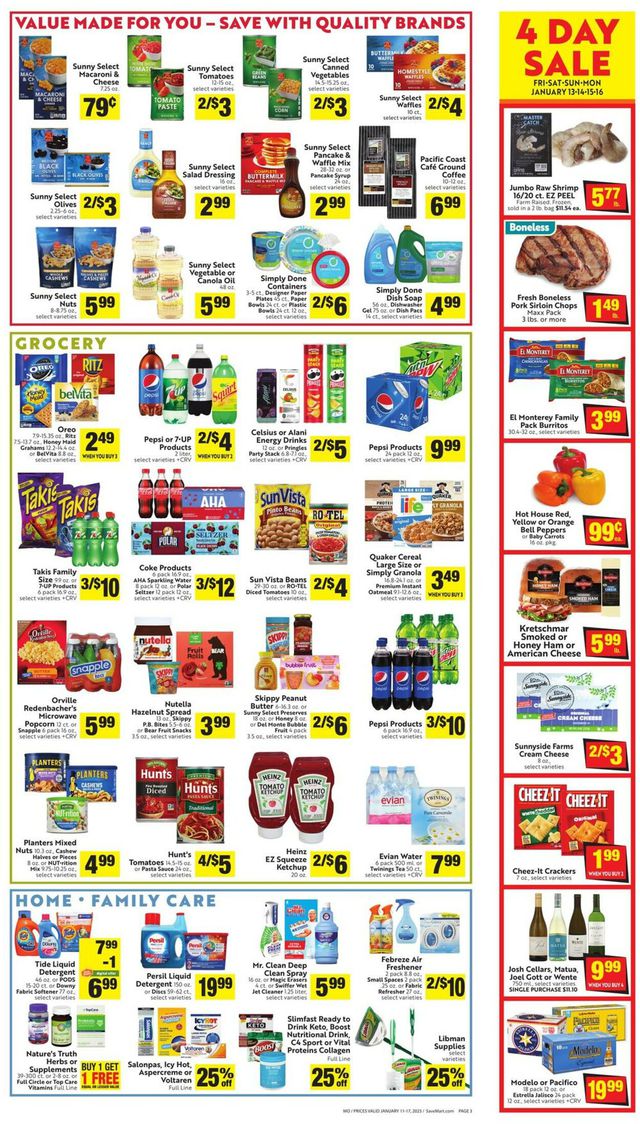 Save Mart Ad from 01/11/2023