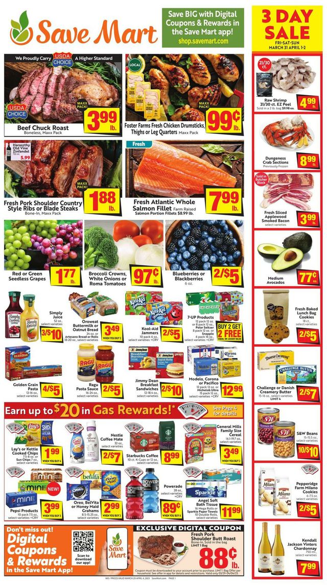 Save Mart Ad from 03/29/2023