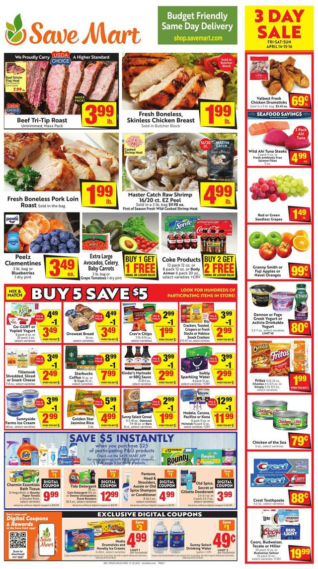 Save Mart Ad from 04/12/2023