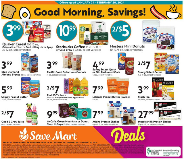 Save Mart Ad from 01/24/2024