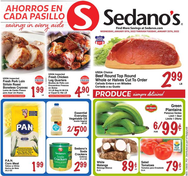 Sedano's Ad from 01/19/2022