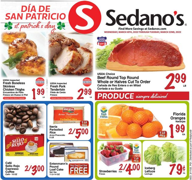 Sedano's Ad from 03/16/2022