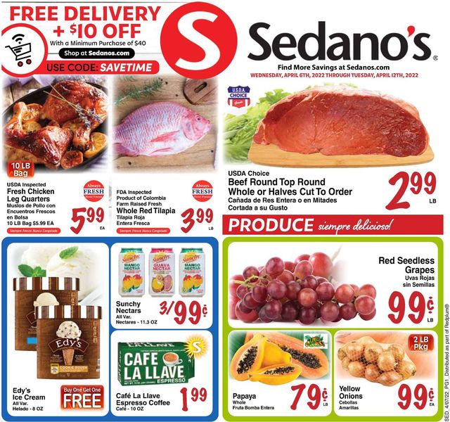 Sedano's Ad from 04/06/2022