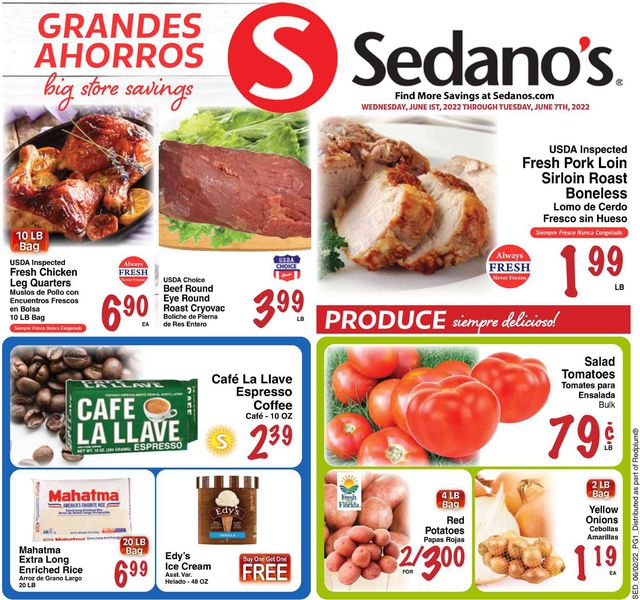 Sedano's Ad from 06/01/2022