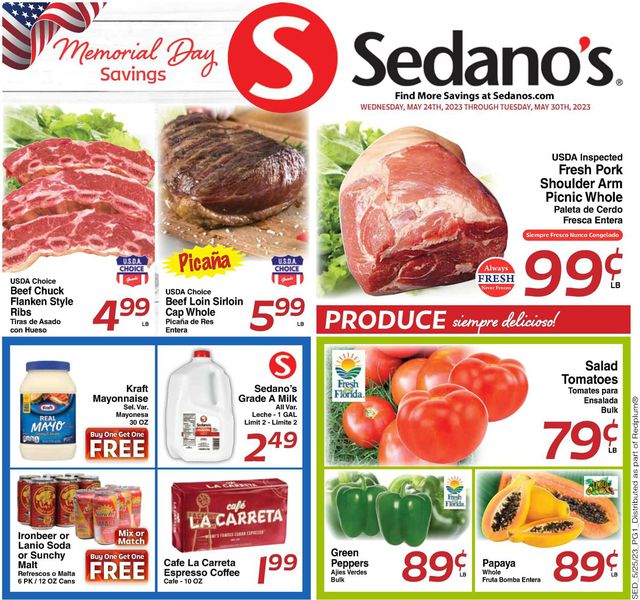 Sedano's Ad from 05/24/2023