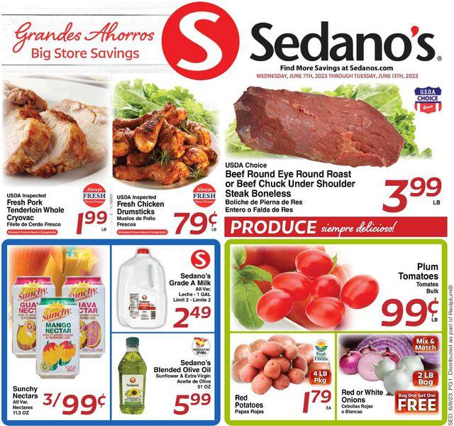 Sedano's Ad from 06/07/2023