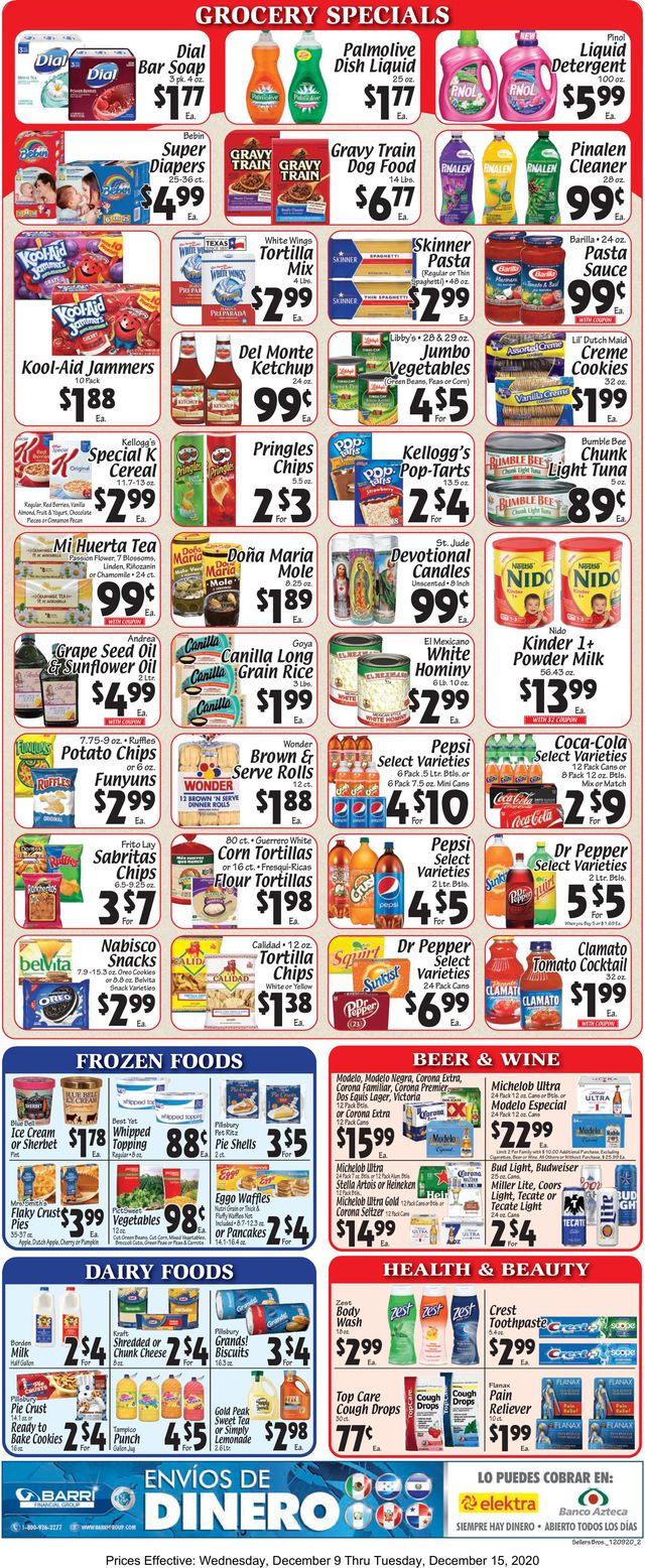Sellers Bros. Ad from 12/09/2020