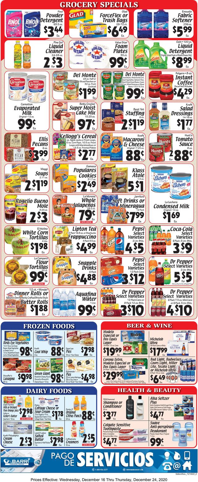 Sellers Bros. Ad from 12/16/2020