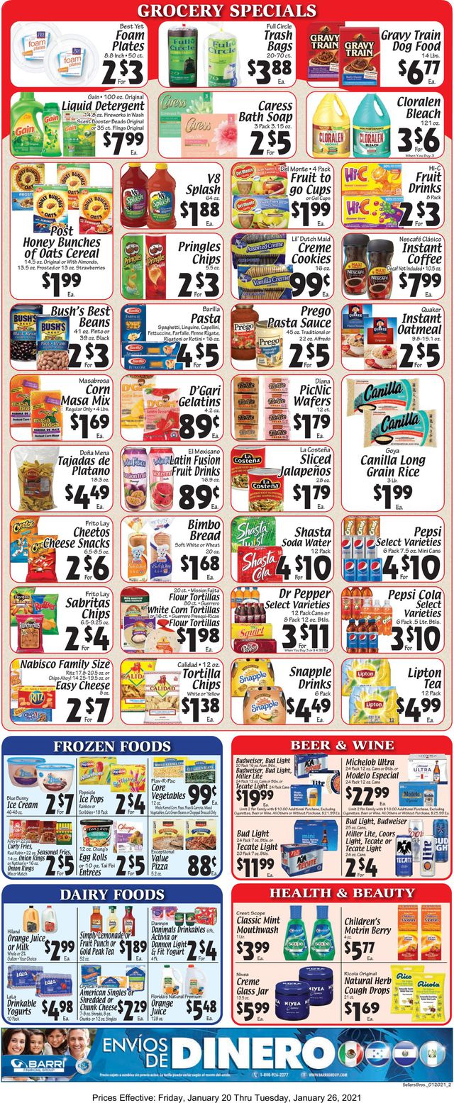 Sellers Bros. Ad from 01/20/2021