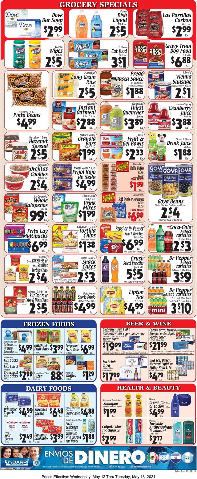 Sellers Bros. Ad from 05/12/2021