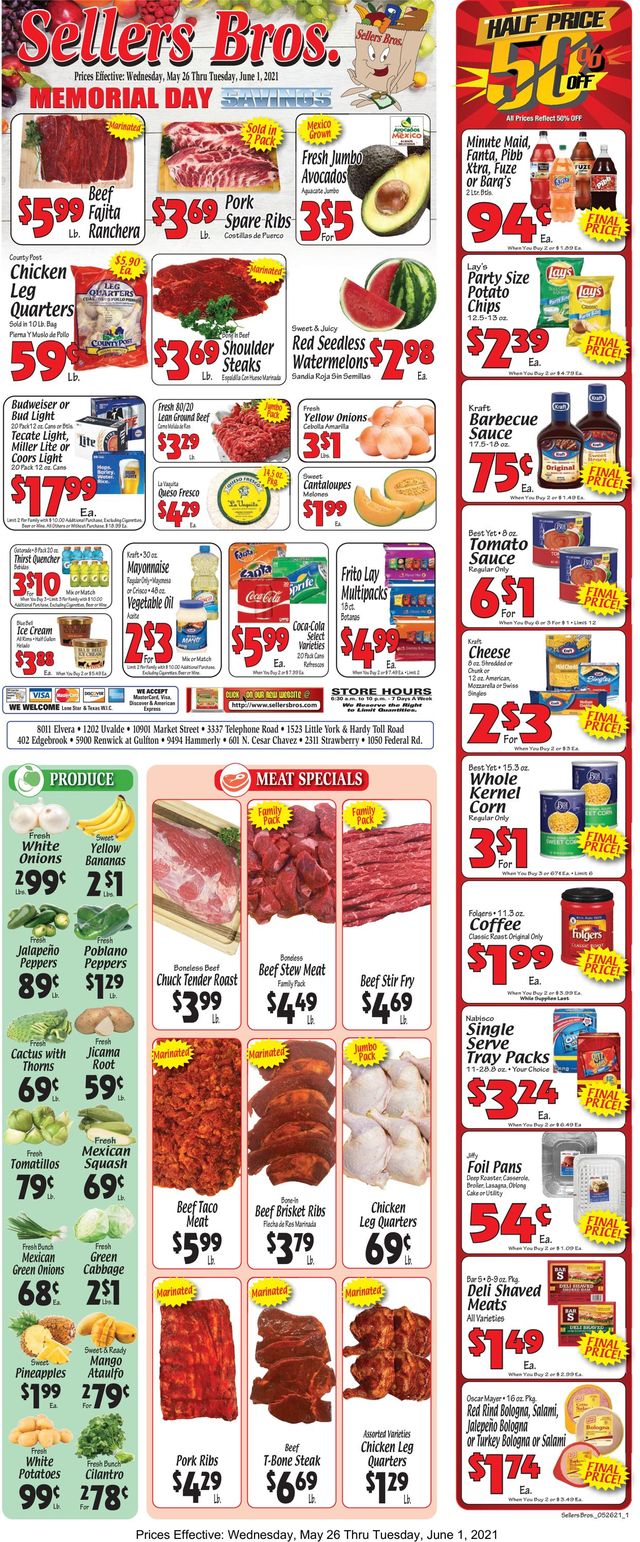 Sellers Bros. Ad from 05/26/2021