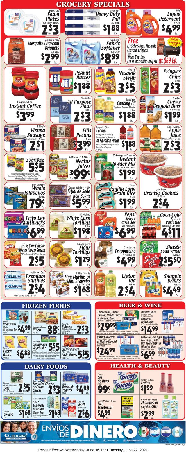 Sellers Bros. Ad from 06/16/2021