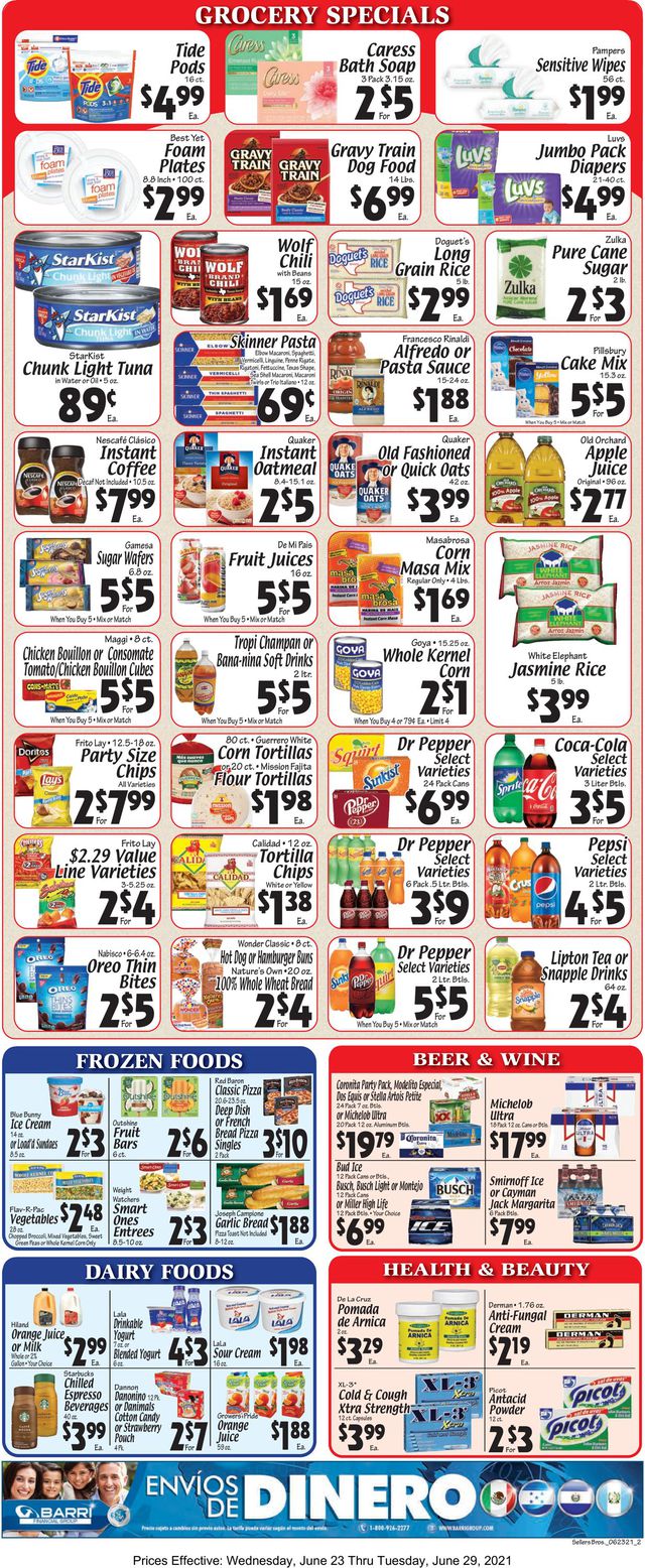 Sellers Bros. Ad from 06/23/2021