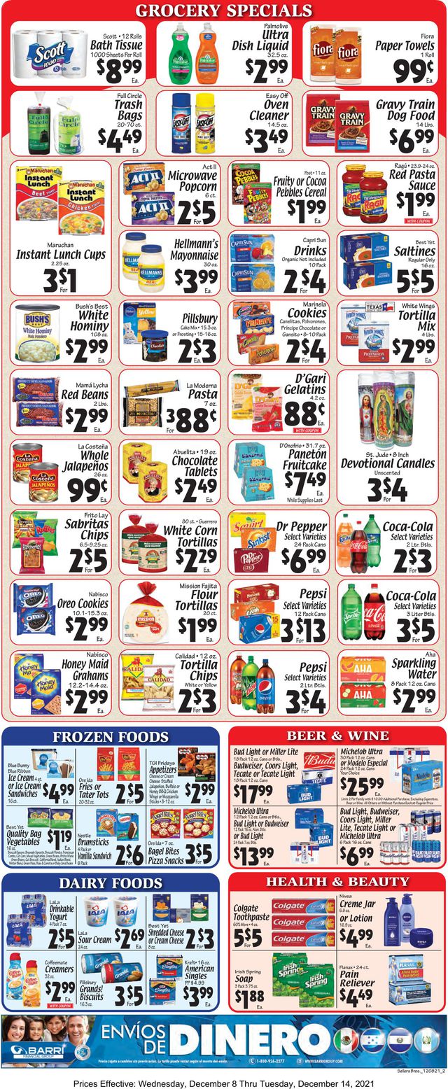 Sellers Bros. Ad from 12/08/2021