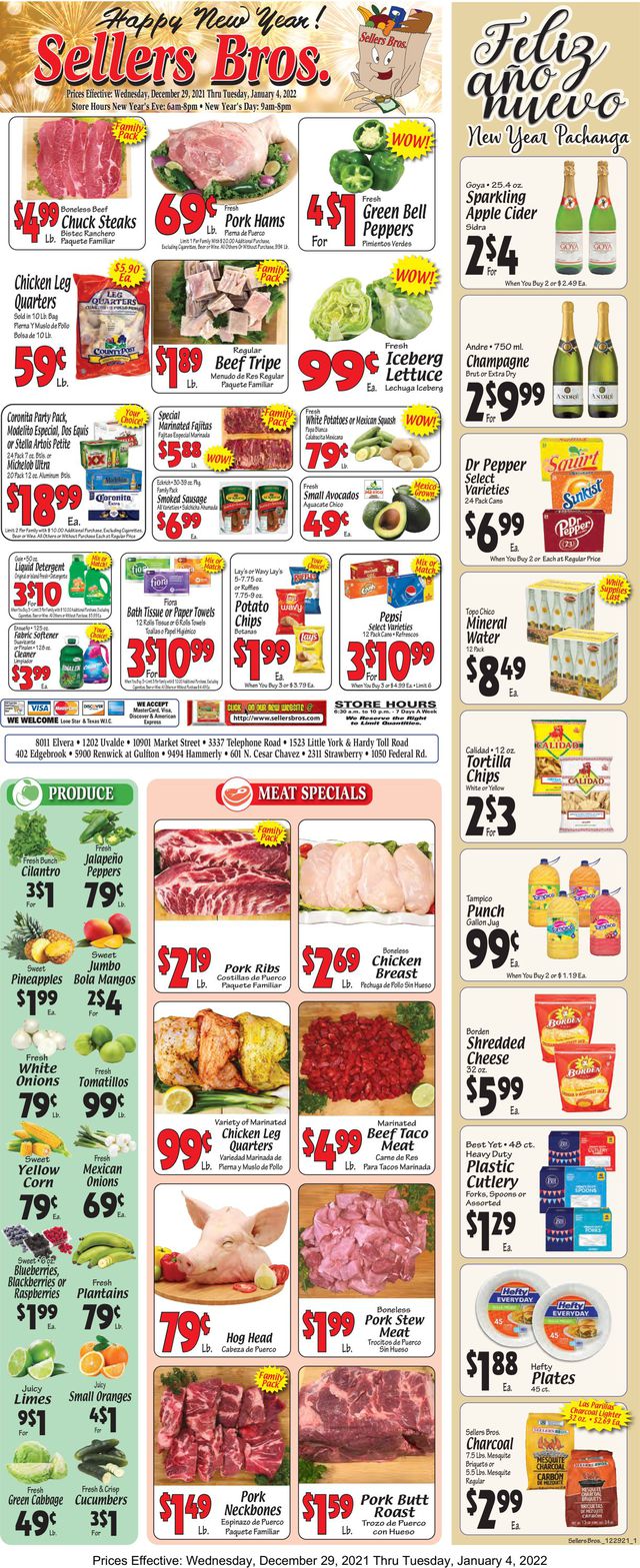 Sellers Bros. Ad from 12/29/2021