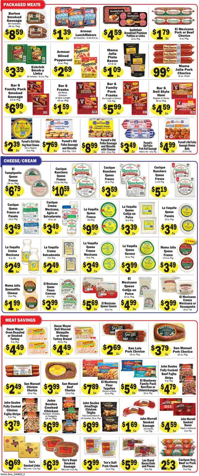 Sellers Bros. Ad from 03/08/2023
