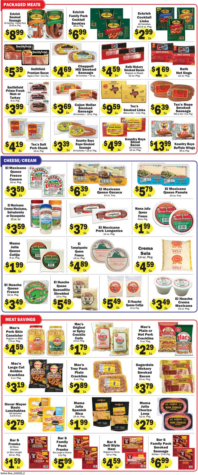 Sellers Bros. Ad from 03/15/2023