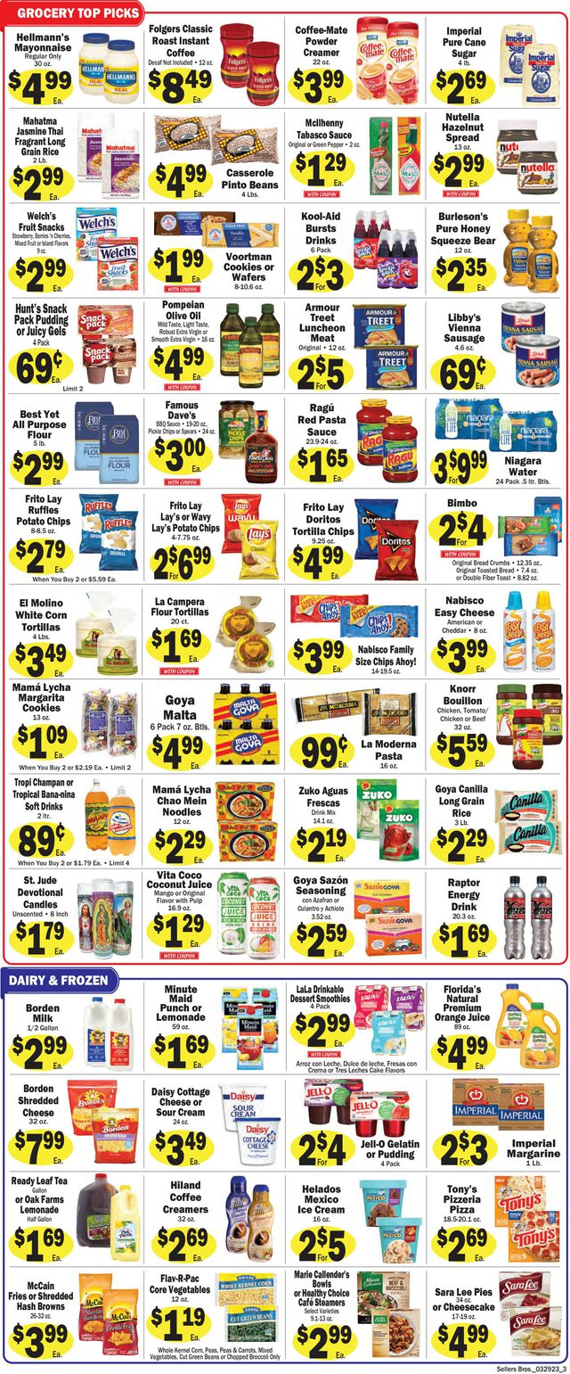 Sellers Bros. Ad from 03/29/2023