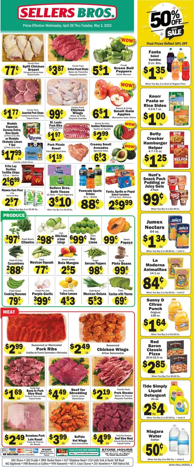 Sellers Bros. Ad from 04/26/2023