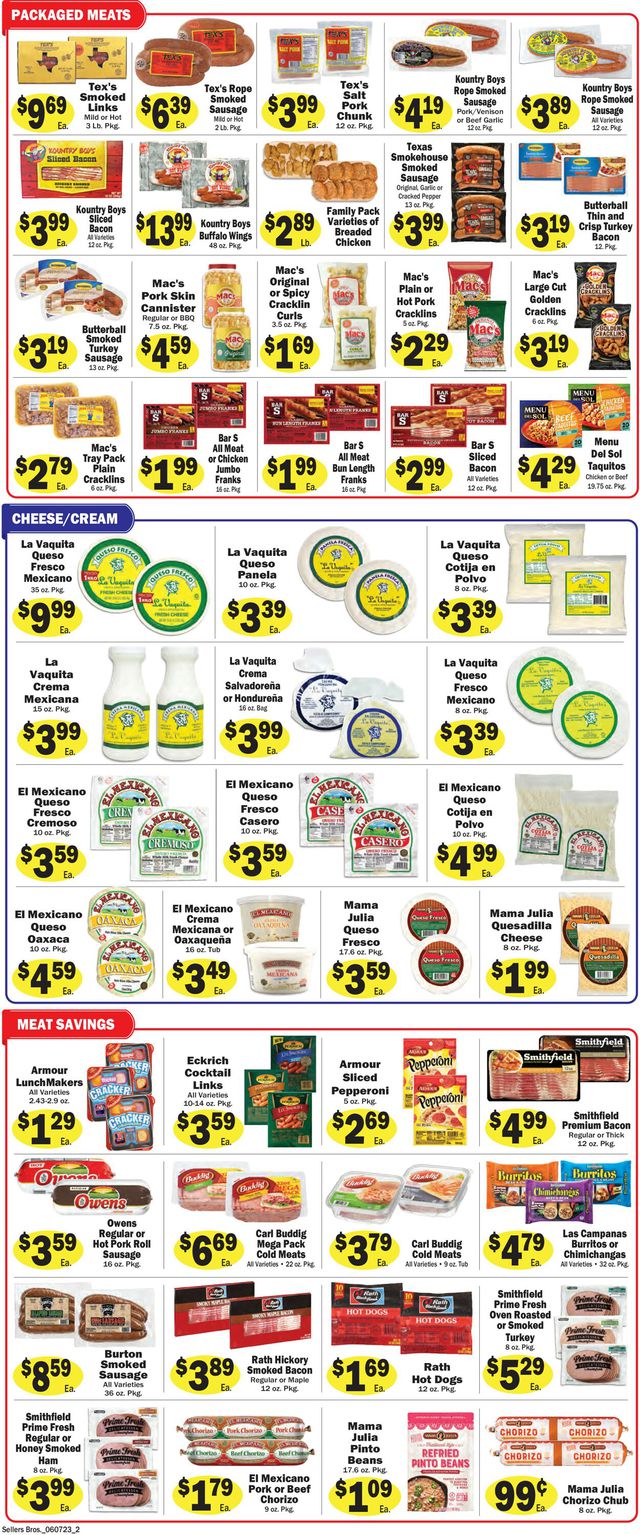 Sellers Bros. Ad from 06/07/2023