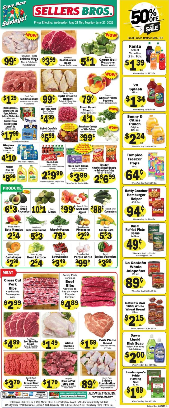 Sellers Bros. Ad from 06/21/2023