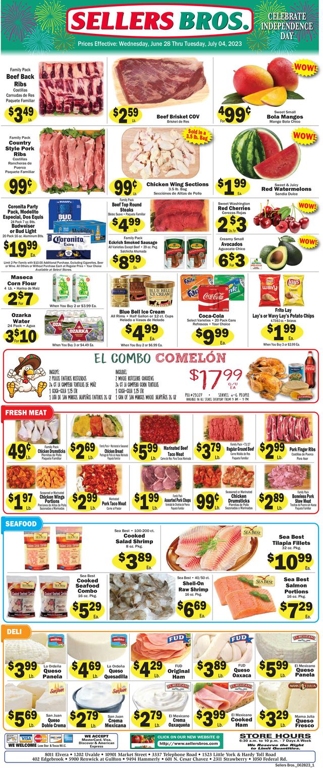 Sellers Bros. Ad from 06/28/2023