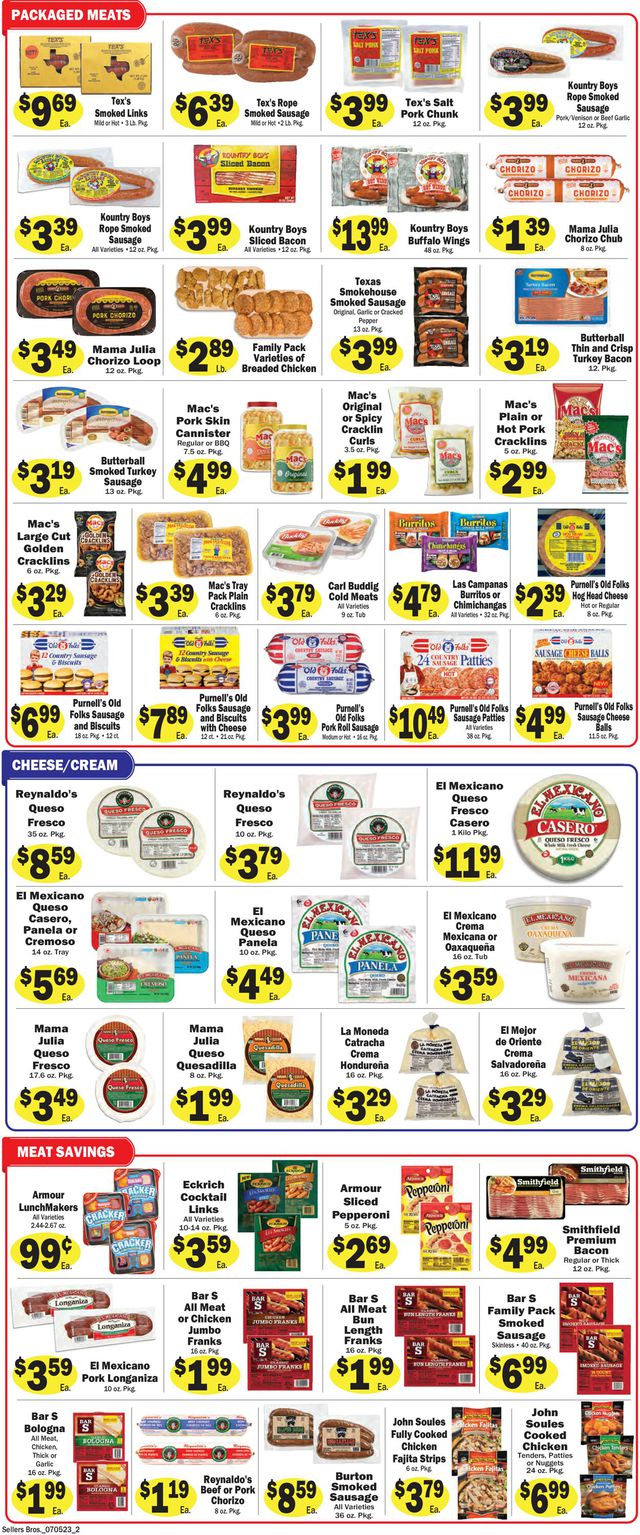 Sellers Bros. Ad from 07/05/2023