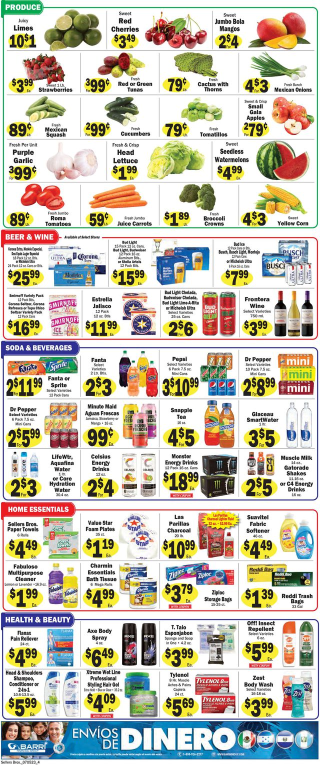 Sellers Bros. Ad from 07/05/2023