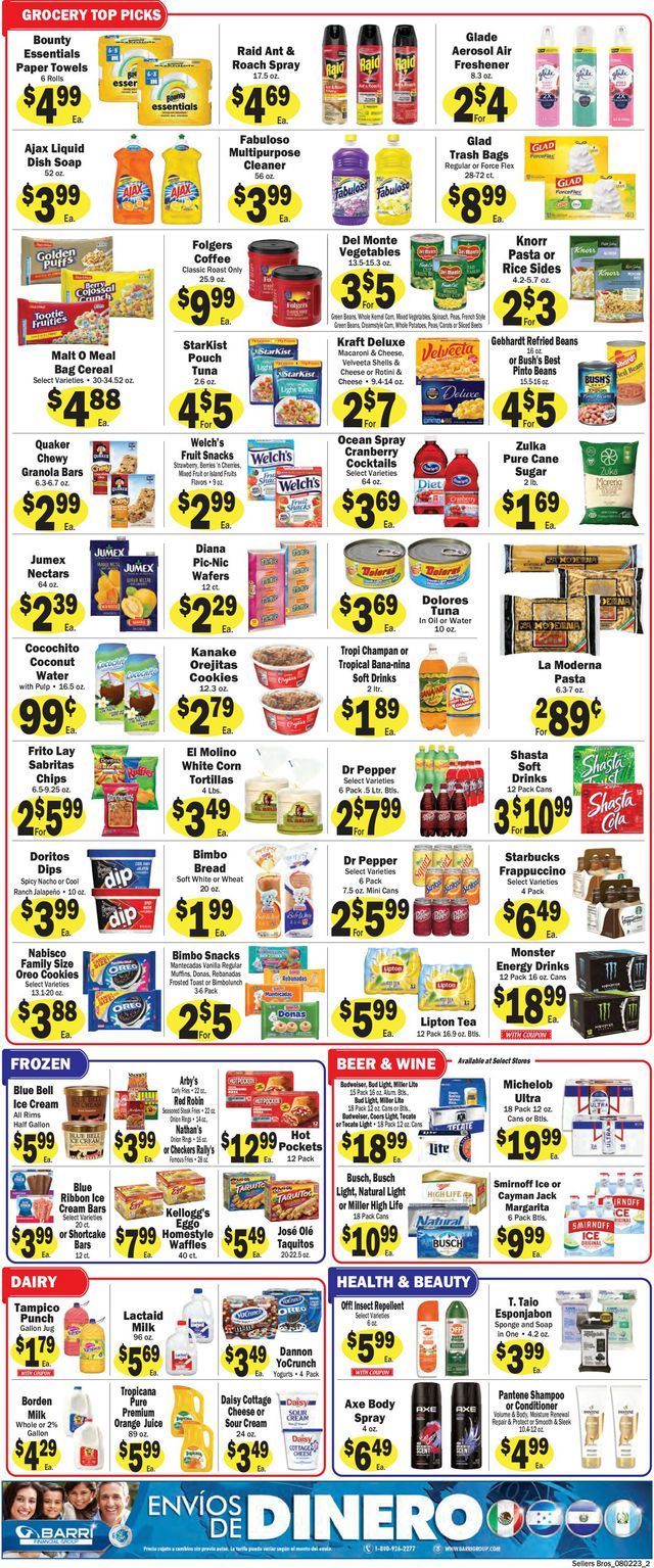 Sellers Bros. Ad from 08/02/2023