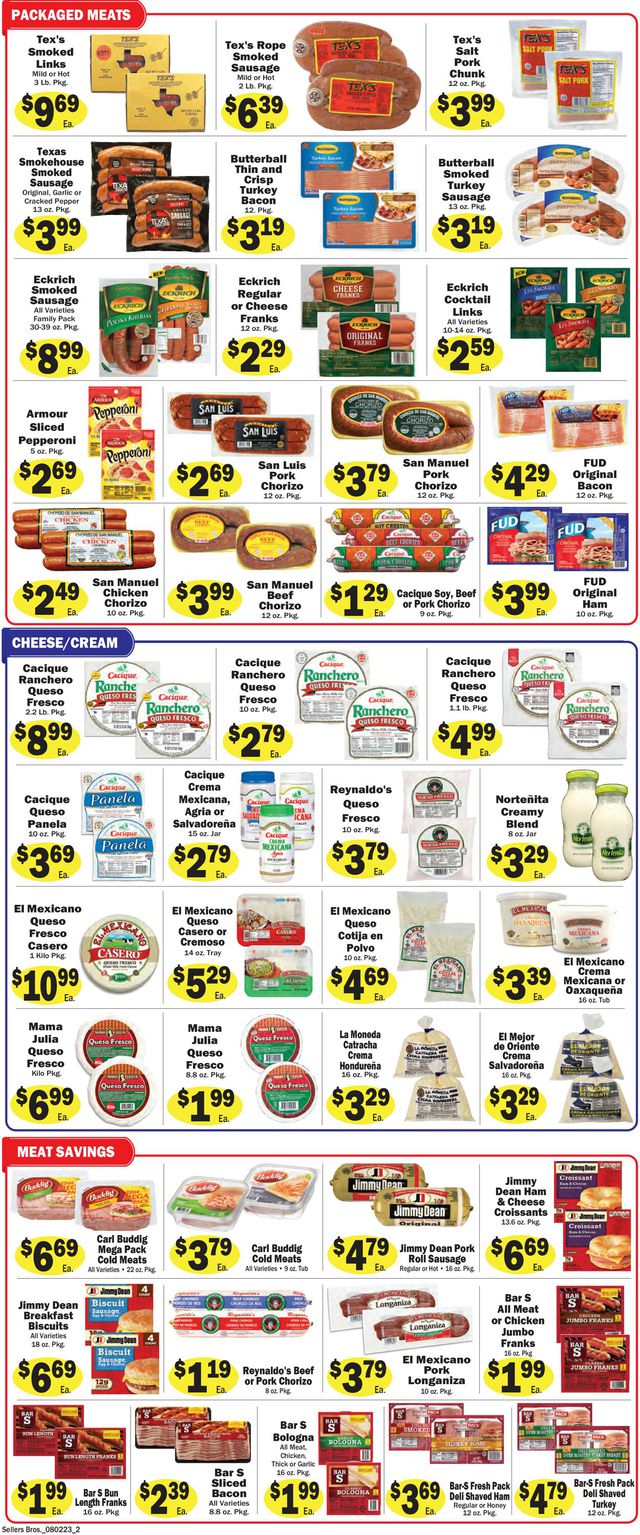 Sellers Bros. Ad from 08/02/2023