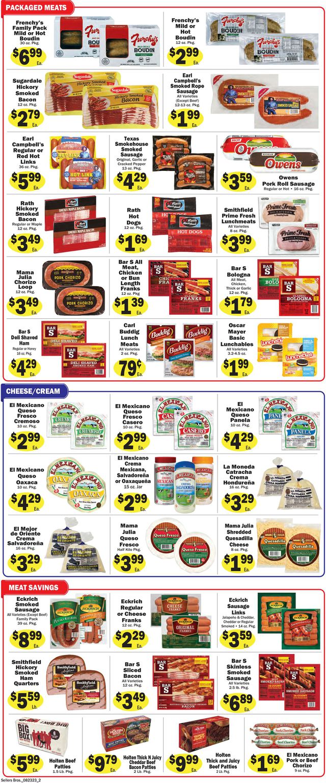 Sellers Bros. Ad from 08/23/2023