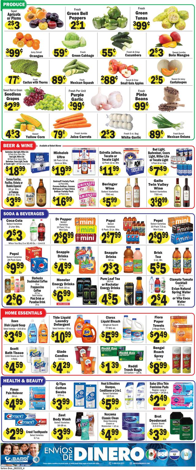 Sellers Bros. Ad from 08/23/2023