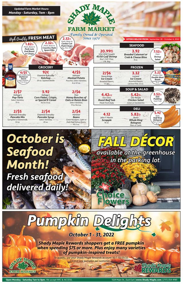 Shady Maple Ad from 09/28/2022