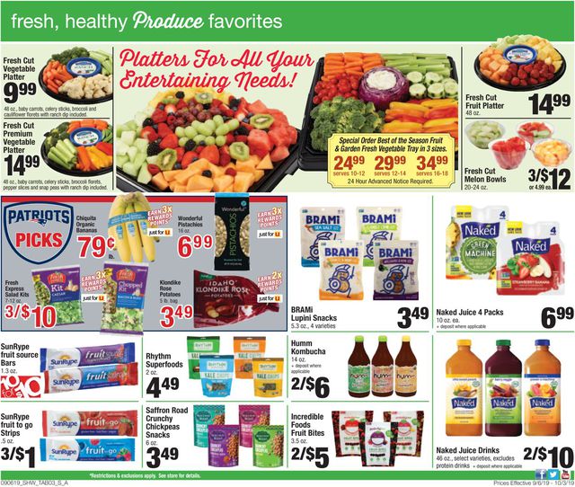 Shaw’s Ad from 09/06/2019