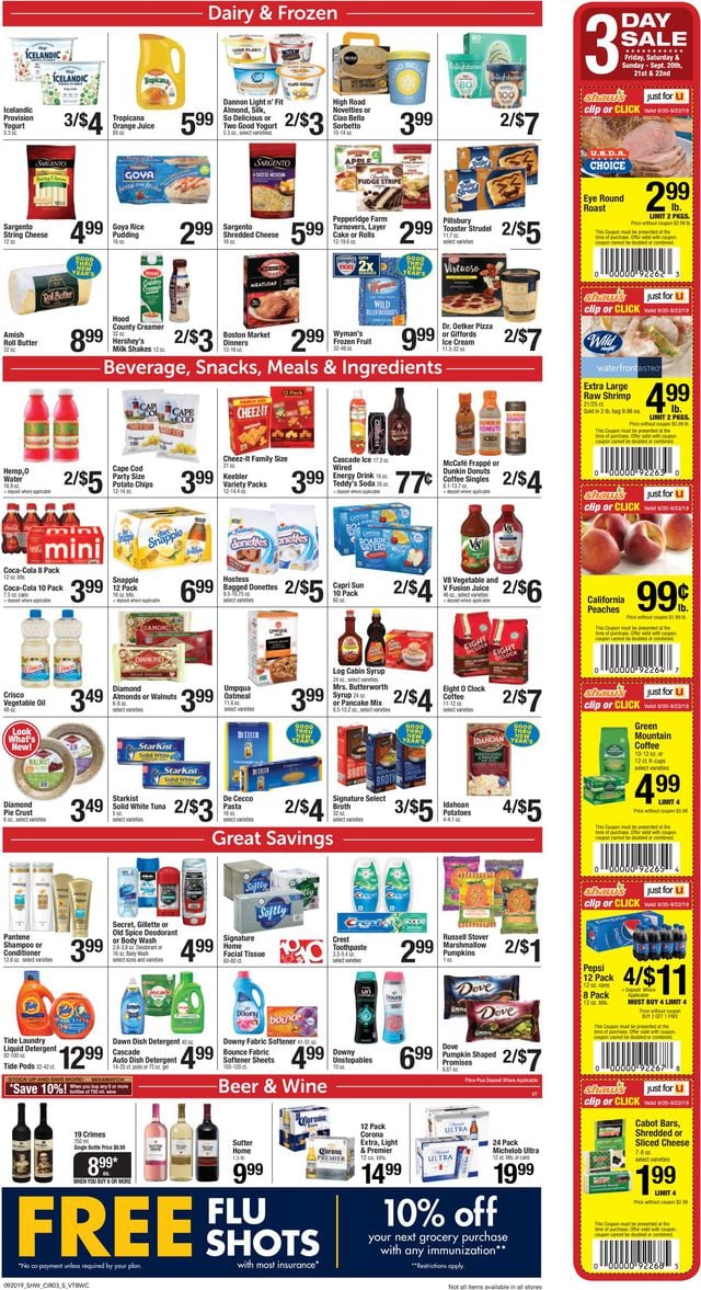 Shaw’s Ad from 09/20/2019