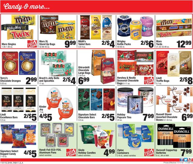 Shaw’s Ad from 11/01/2019