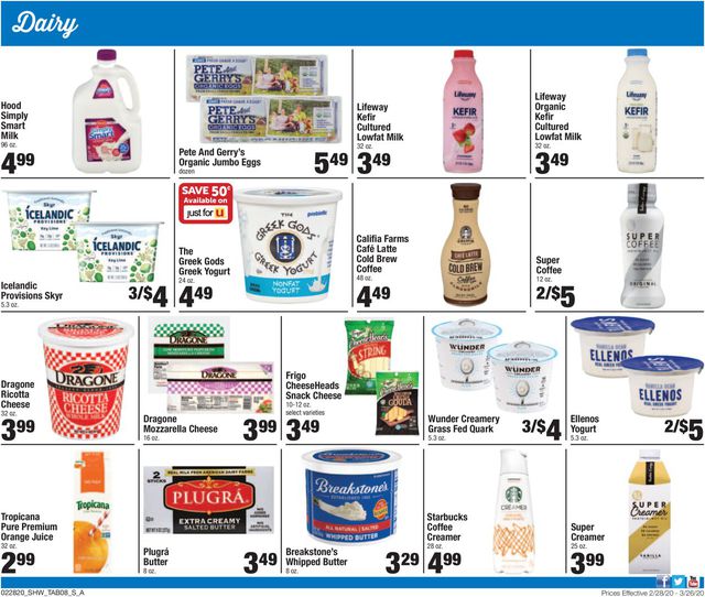 Shaw’s Ad from 02/28/2020