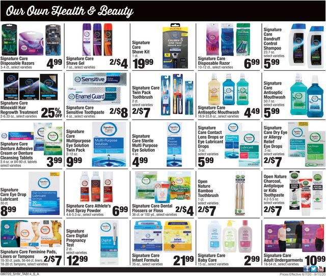 Shaw’s Ad from 08/07/2020