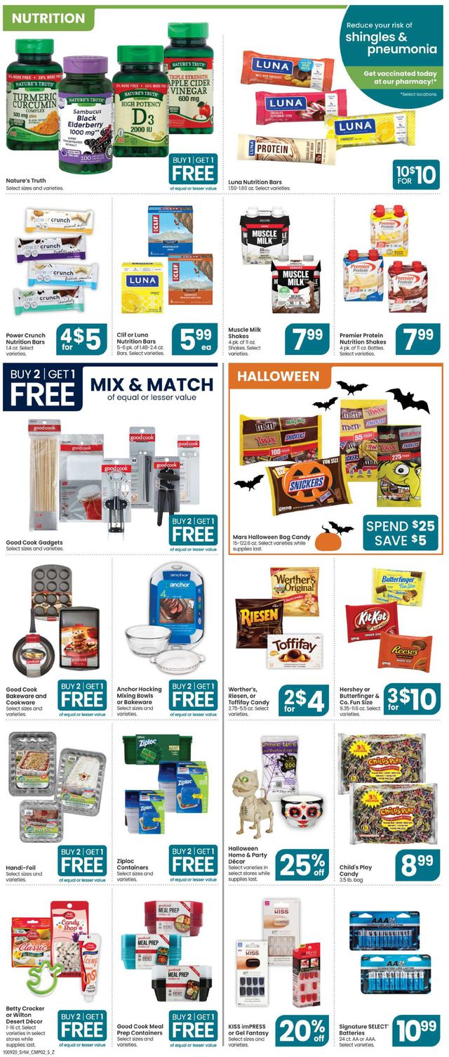 Shaw’s Ad from 10/09/2020
