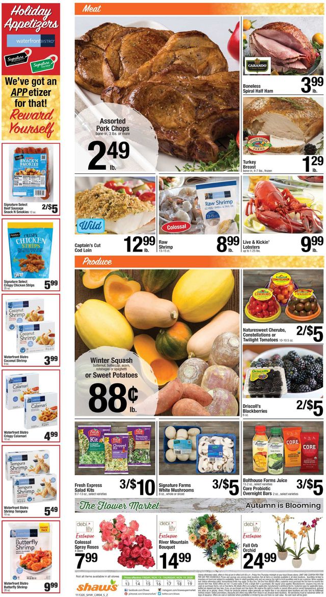 Shaw’s Ad from 11/13/2020