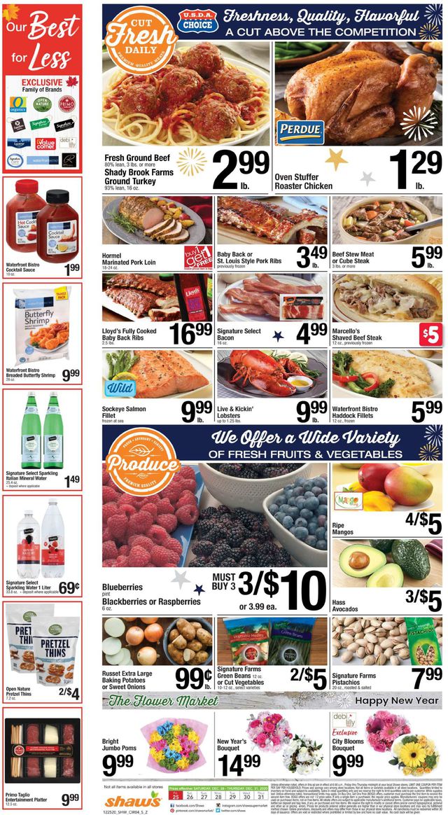 Shaw’s Ad from 12/25/2020