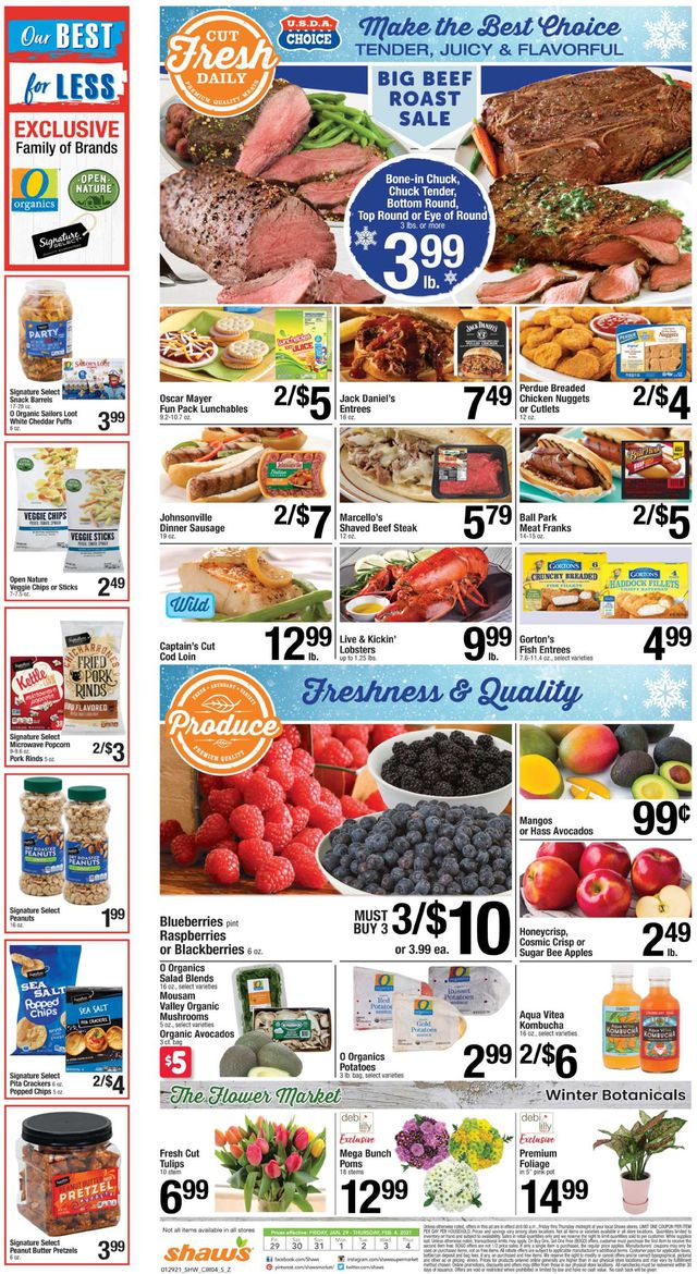 Shaw’s Ad from 01/29/2021